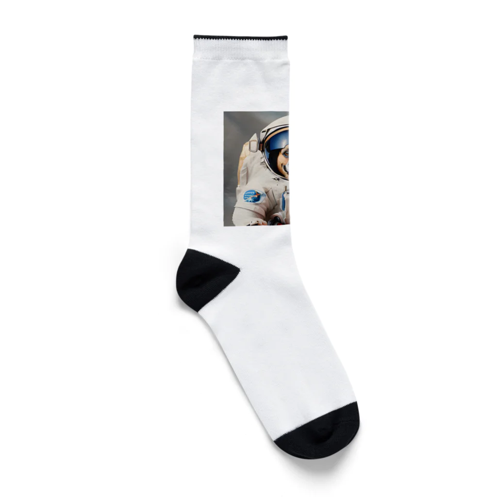 ✨そうのオリジナルグッズ✨の宇宙飛行士犬だワン！！ Socks