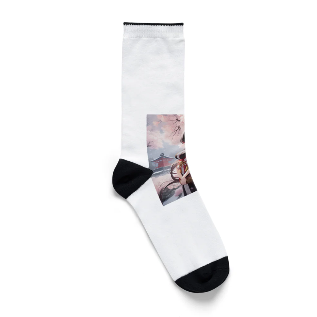 yuyuの和風美少女グッズ Socks