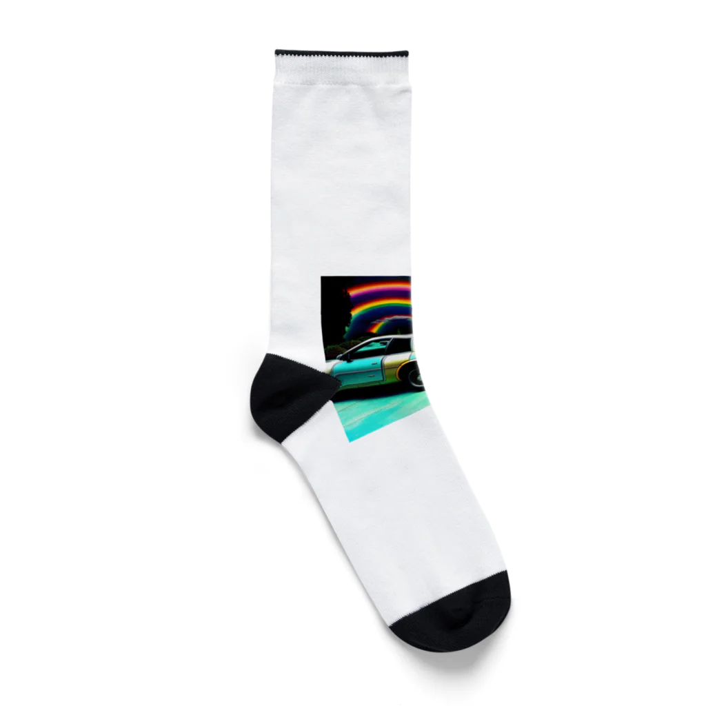 udominの虹色の車 Socks