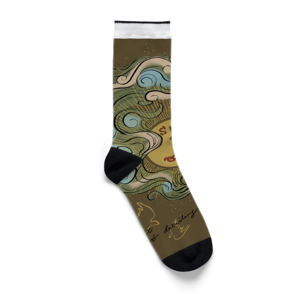 sense-r-osakaのFUKO.✖️SENSE-R「金運竜」ハイソ Socks