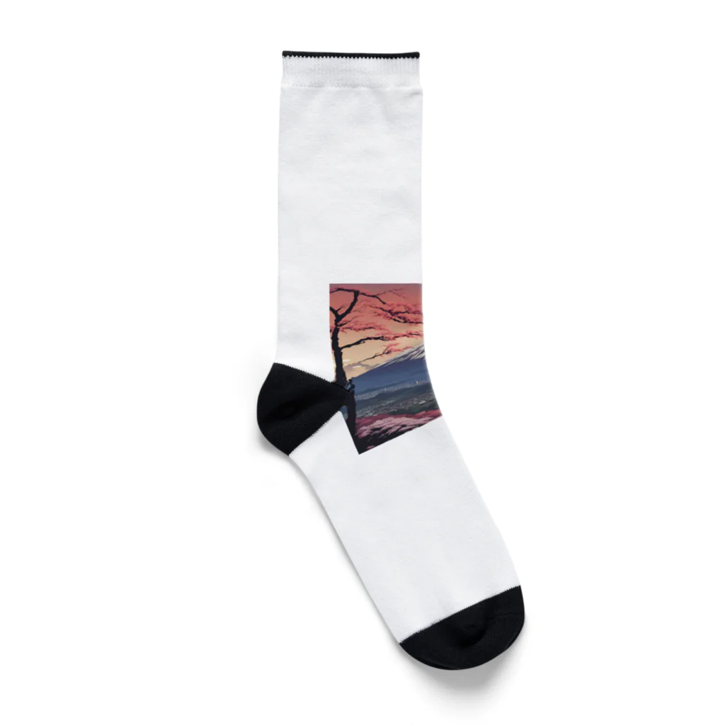 saru88の富士山 Socks