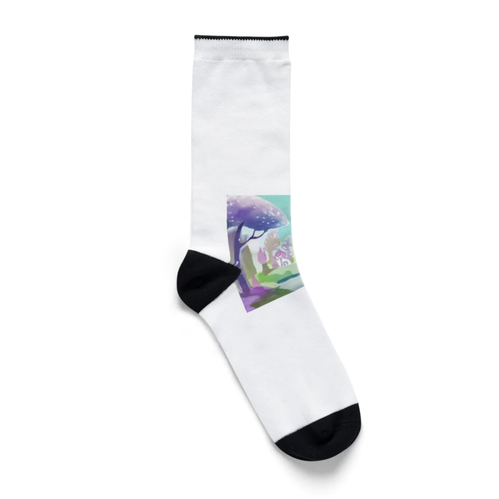 dxwtcrs94zの森のイラストグッズ Socks