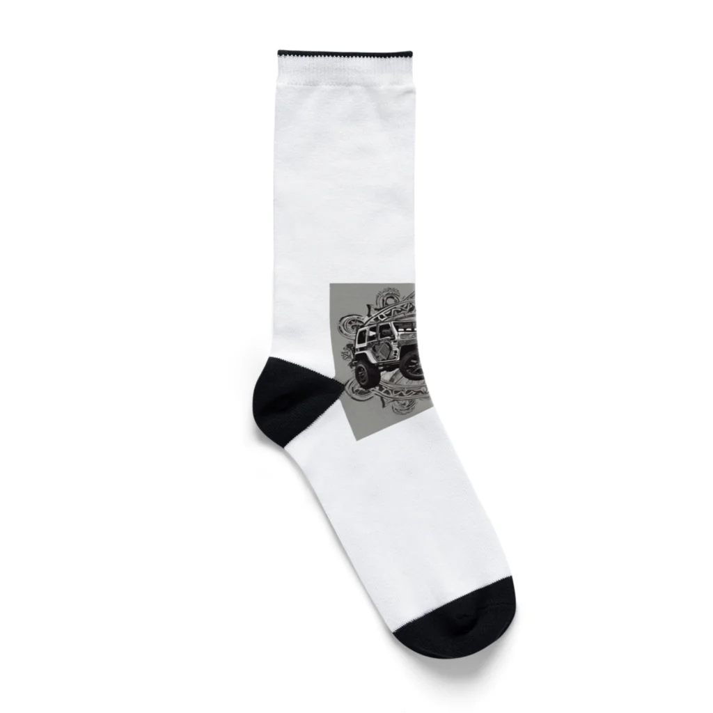 yougawhogaのトライバル　ジープ1 Socks