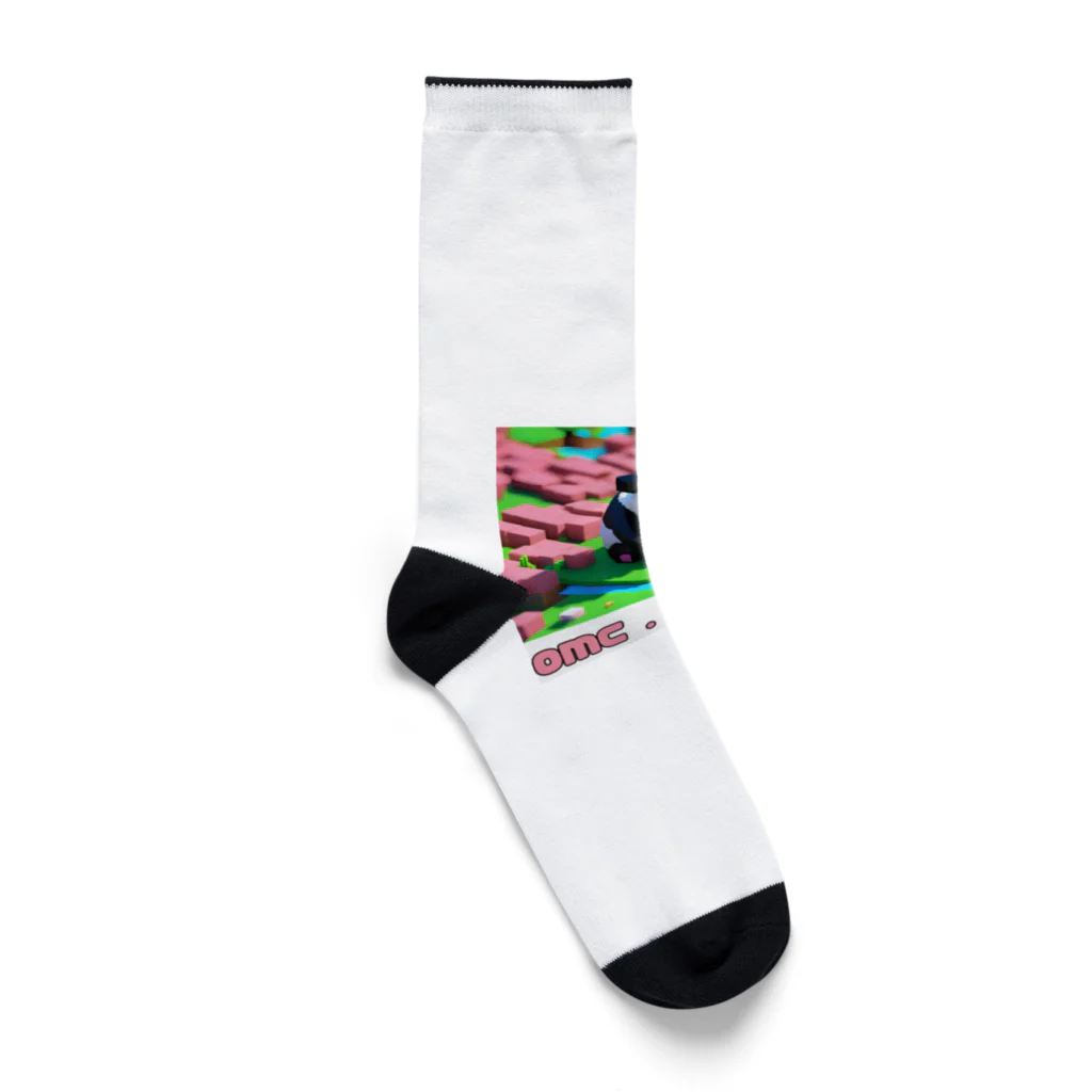 おもちショップの３Dパンダさん Socks