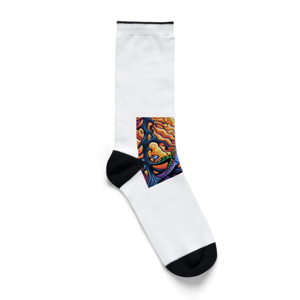 もしもショップの逞しいカエル Socks