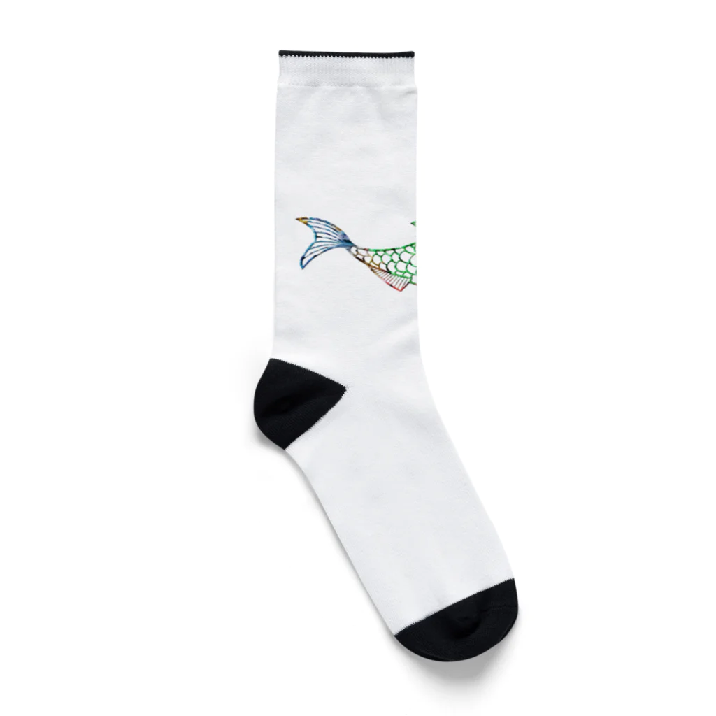 mumusの魚　water drop Socks