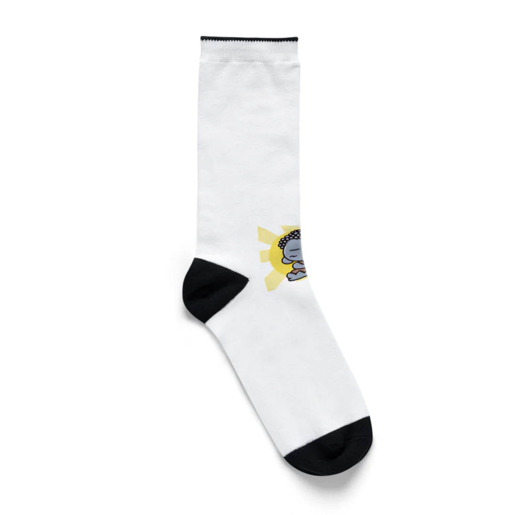 Heshi工房の大仏の【るにょらくん】グッズ01施無畏印・与願印 Socks