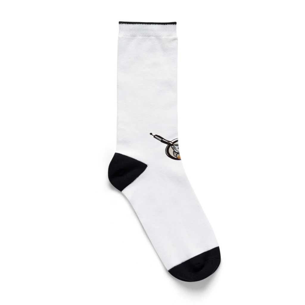 黒猫くんのラブフィッシング Socks