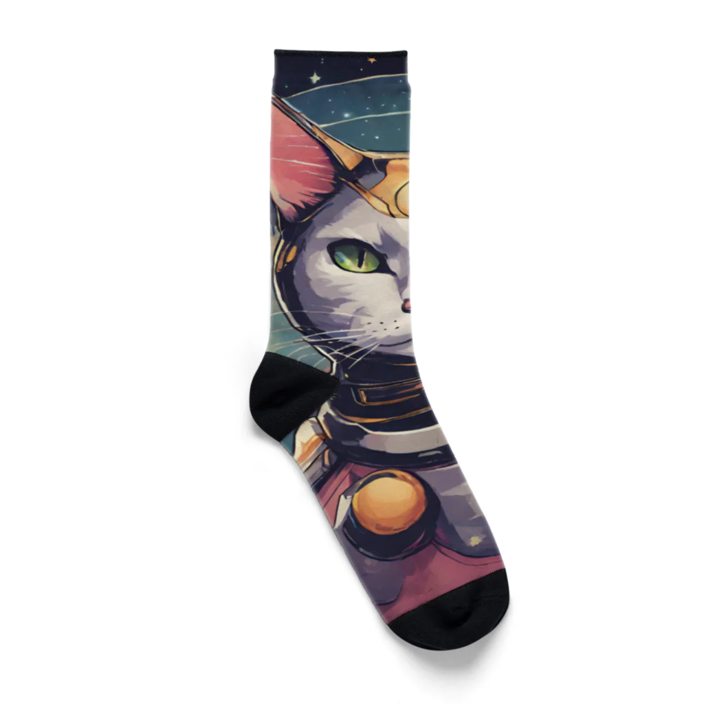 猫雑貨屋　ねこまろのにゃんこ宇宙の彼方へ Socks