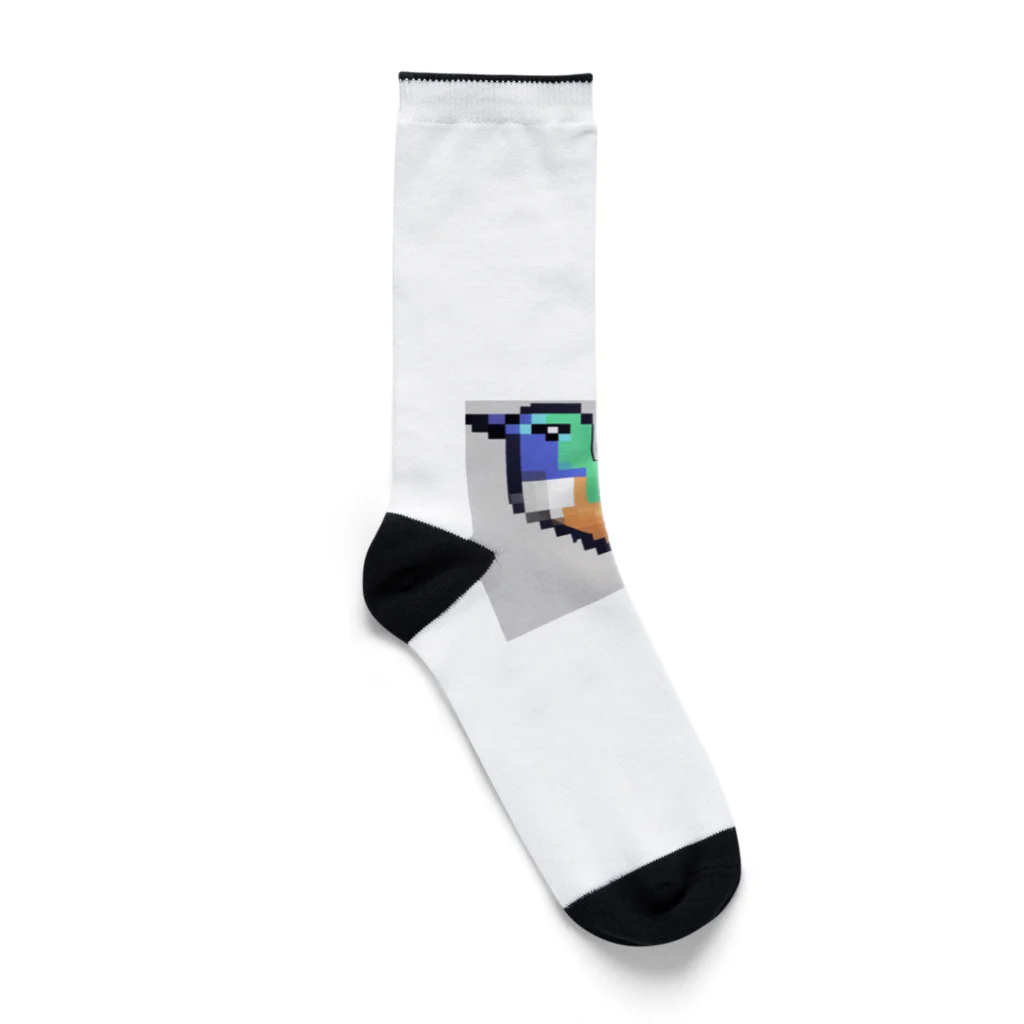 hamusutaroのハチドリピクセルアート Socks