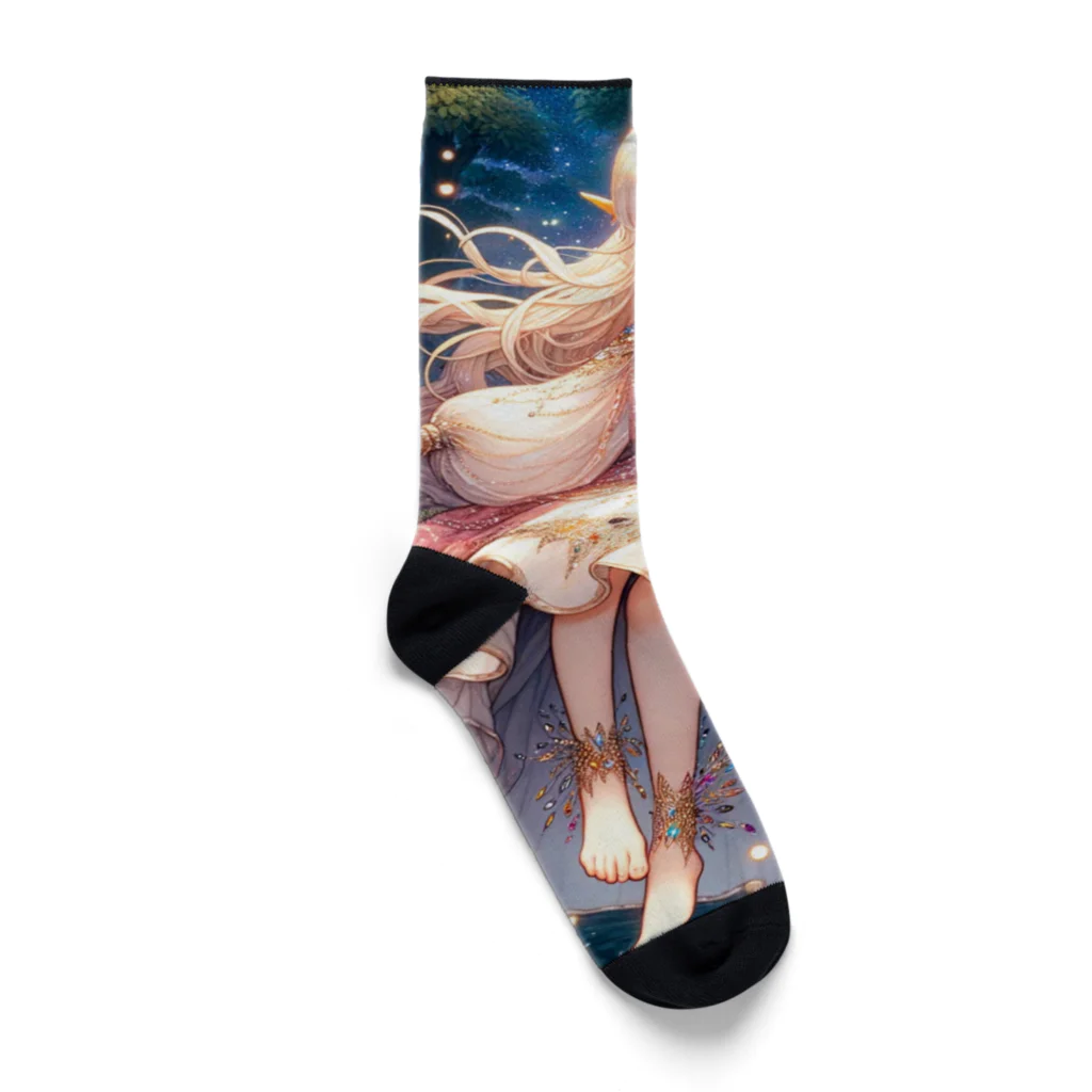 Sesilionの星の精霊の夜舞 Dance of the Star Spirit Socks