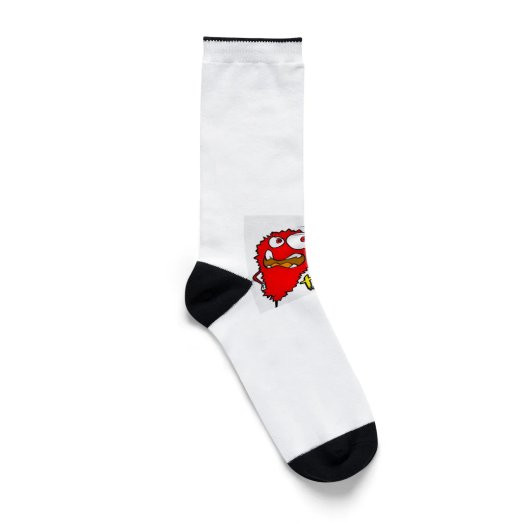 串カツワールドの串カツの妖精クシニョロ（なんでやねん） Socks