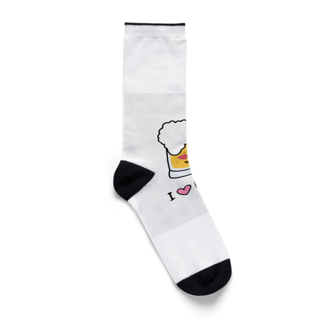 takeya-0624のアイラブビール Socks