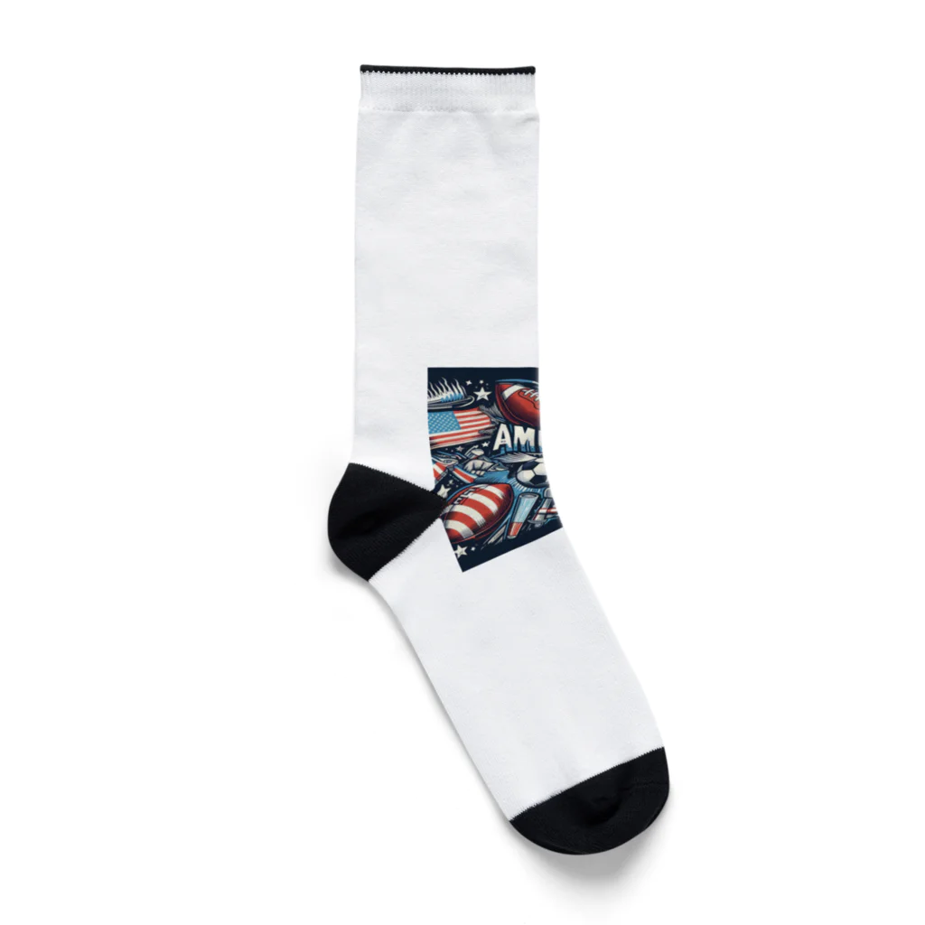 Satoshi27の "アメリカンスポーツの輝き" Socks