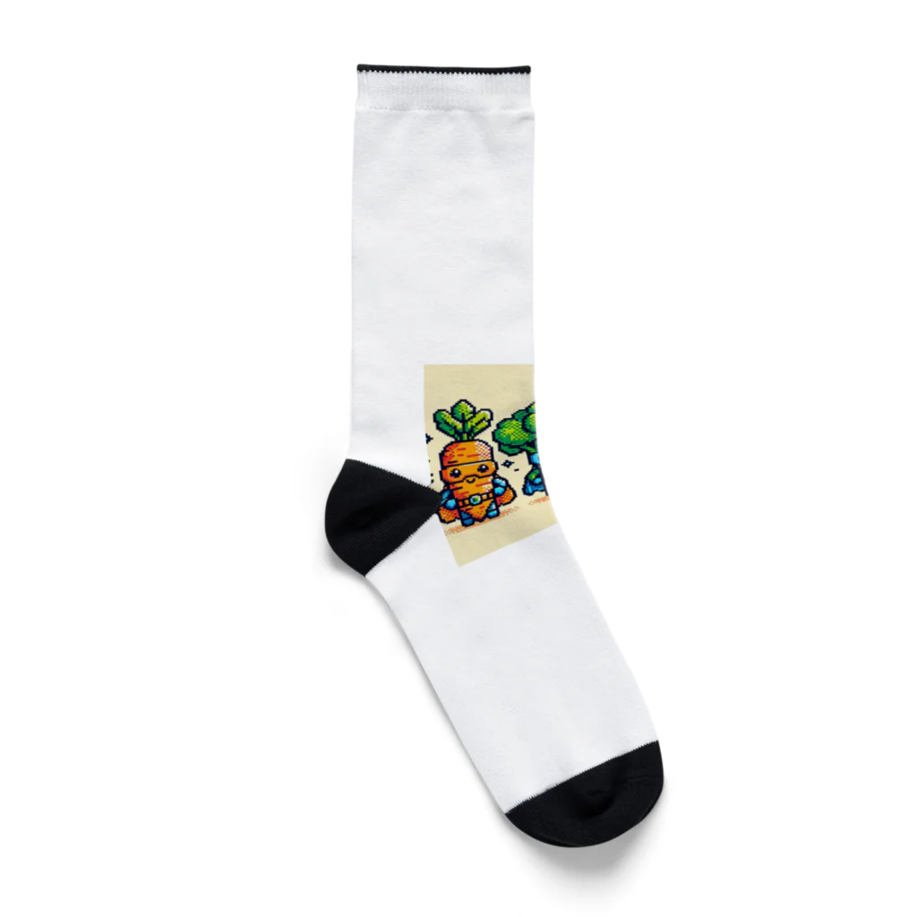 ワワジジドットクラブのドットヒーローになる野菜達A Socks