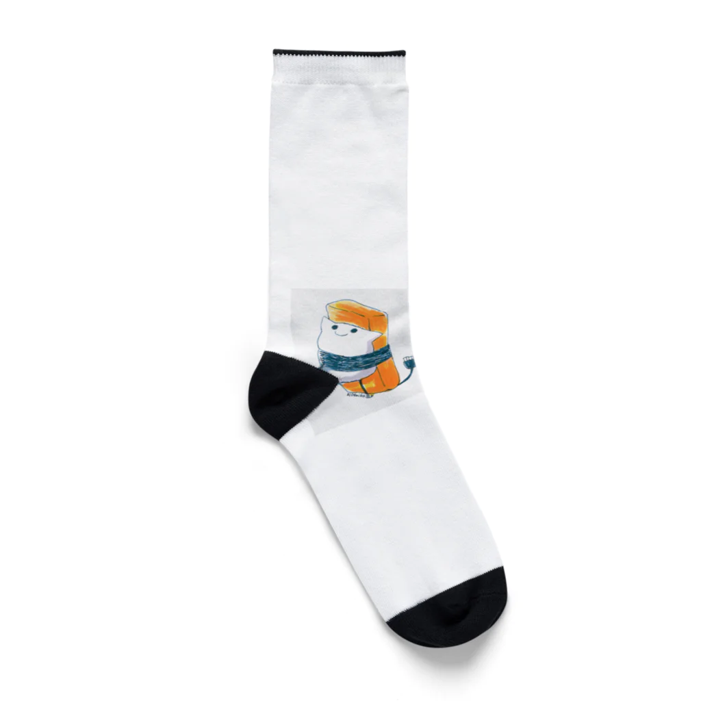 ねこさん爆発ショップのねこさんとけだらけゼリー卵焼き寿司 Socks