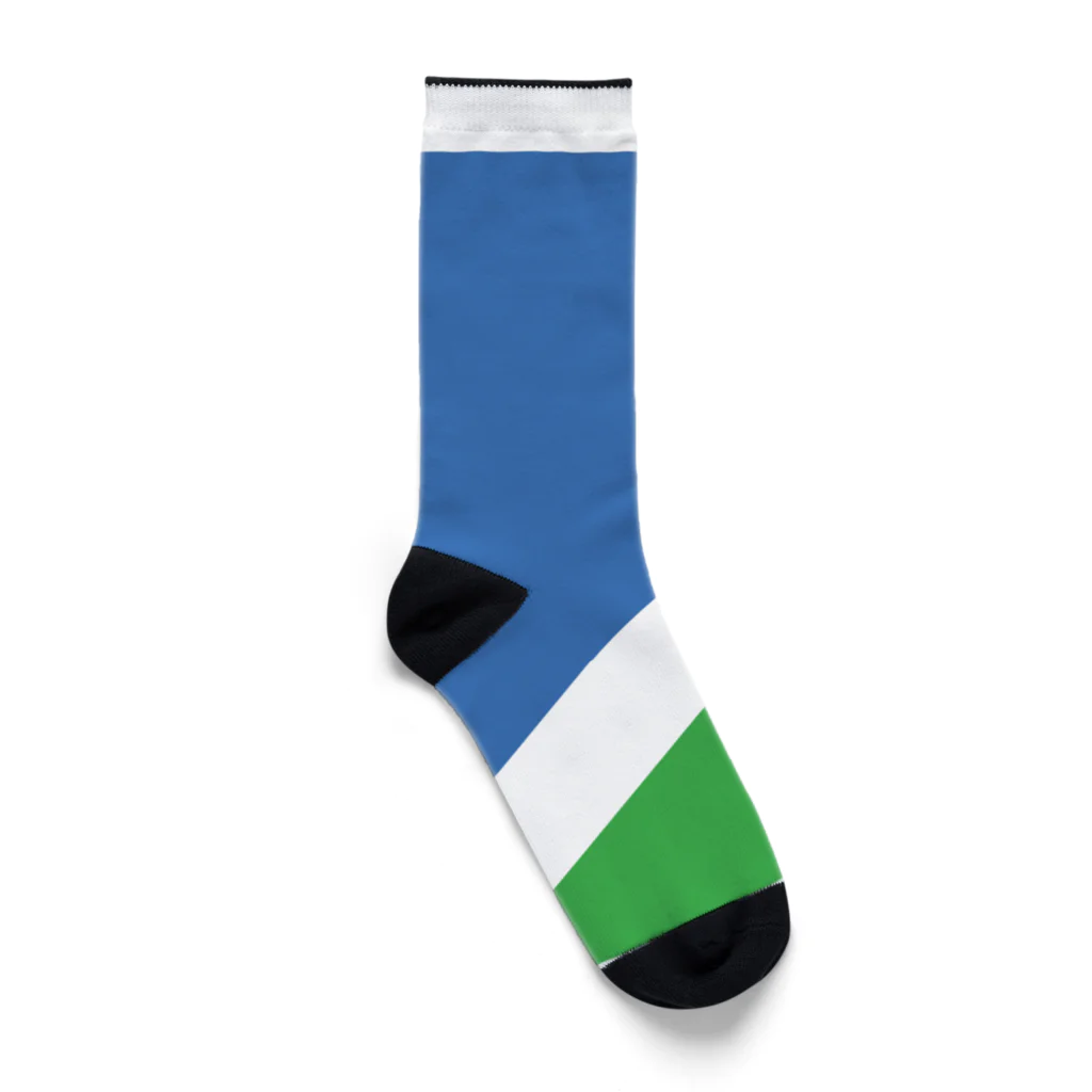 minimaltのミニマリズムデザインな気分　青と緑 Socks