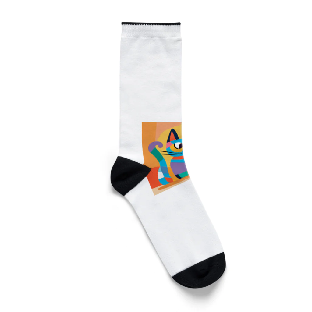 IKA_0120のカラフルな猫 Socks