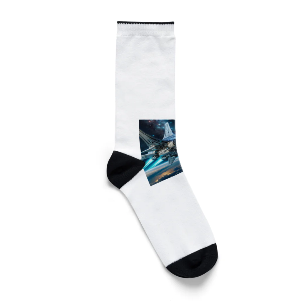 RISE　CEED【オリジナルブランドSHOP】のサメの宇宙船 Socks