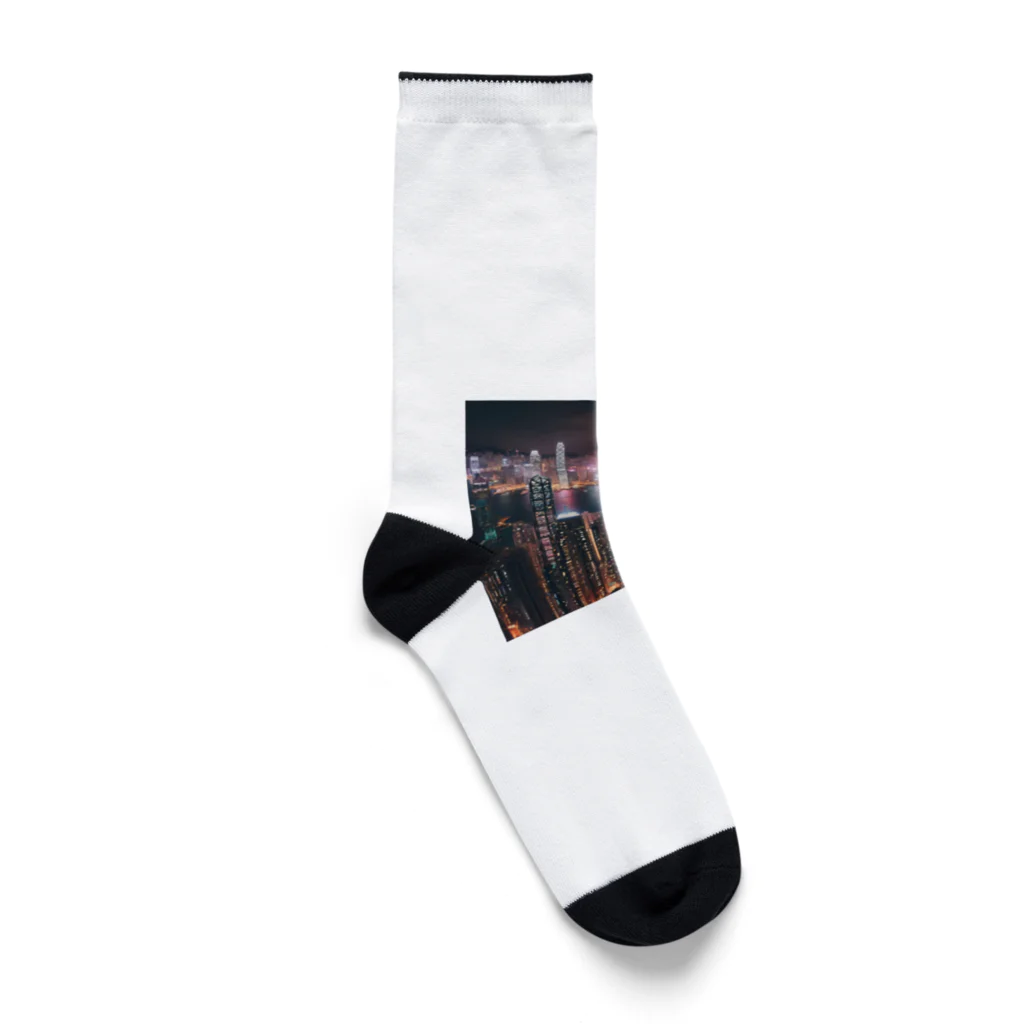 しゅ～とshopの香港の夜景グッズ Socks