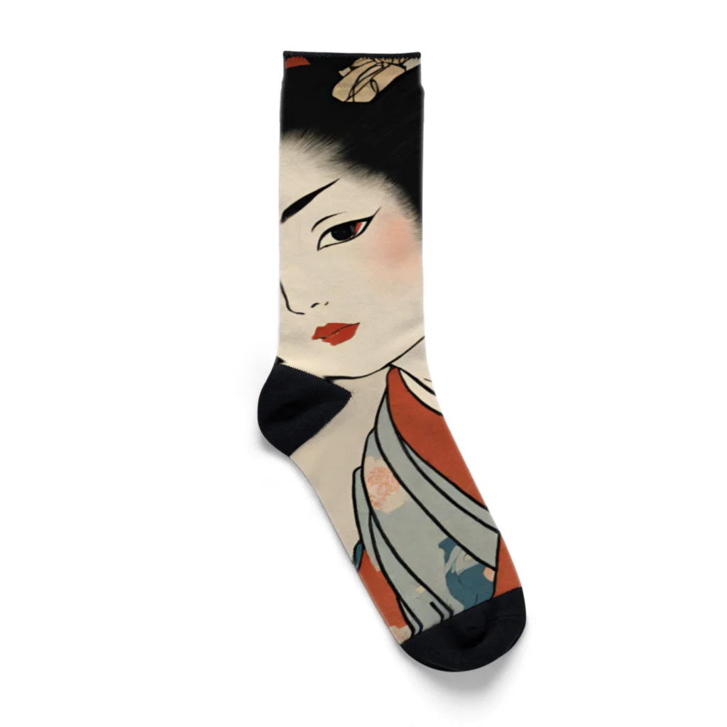 Made in Japan - 日本伝統芸術製作所の初音 - 浮世絵 Socks