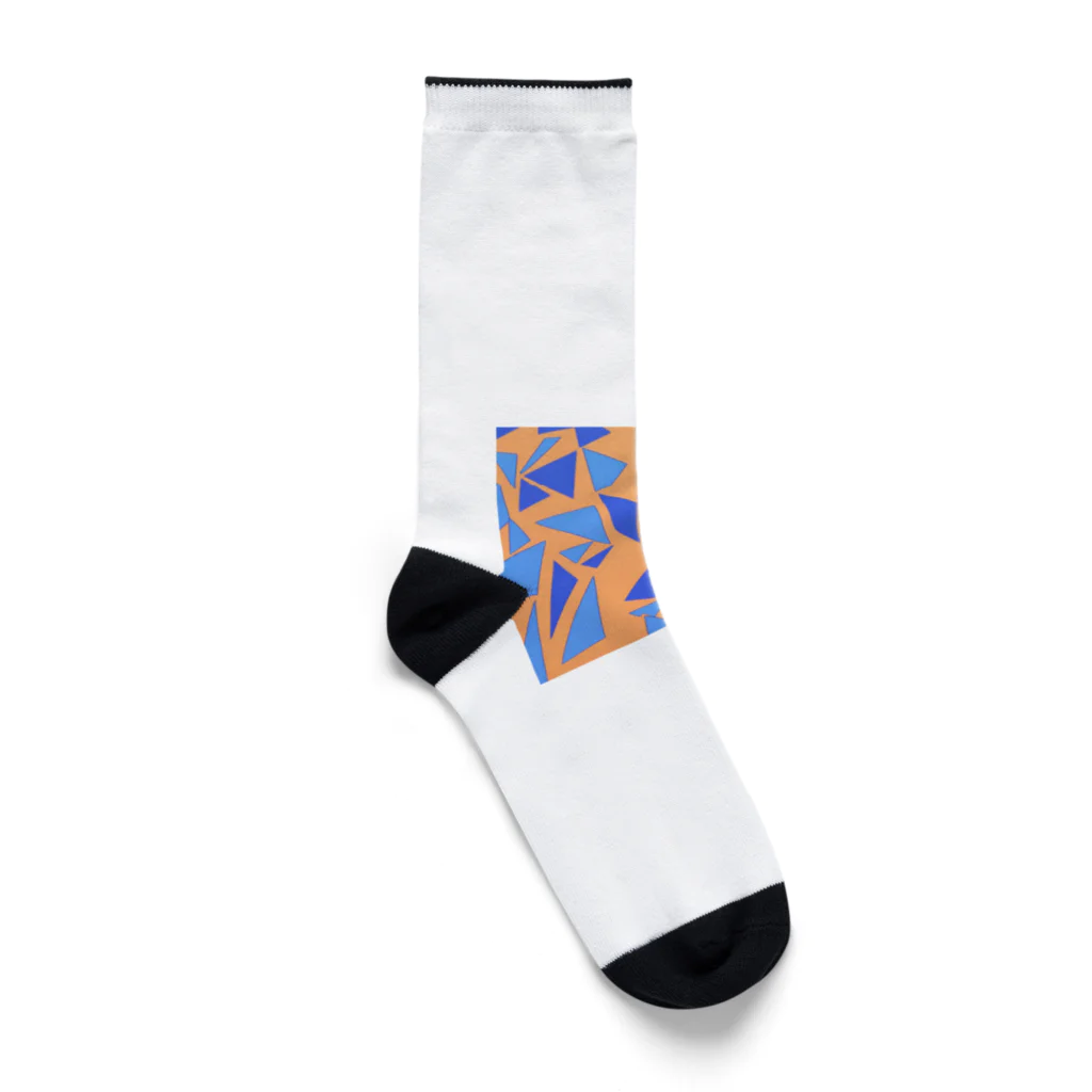 理系大学院生の出力のteal orange Socks