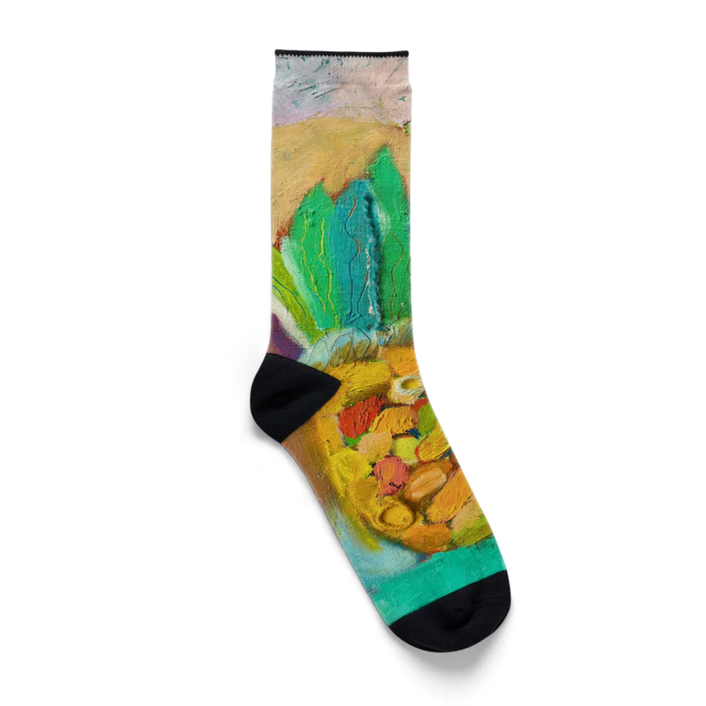 ムスメアートのOil art 3 Socks