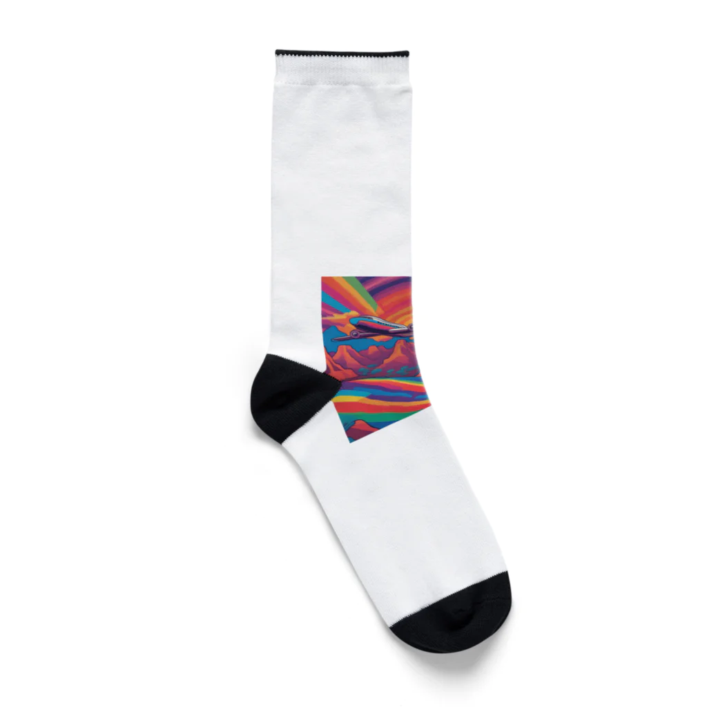 彩虎TigdolのPsychedelic history mix 3 Socks