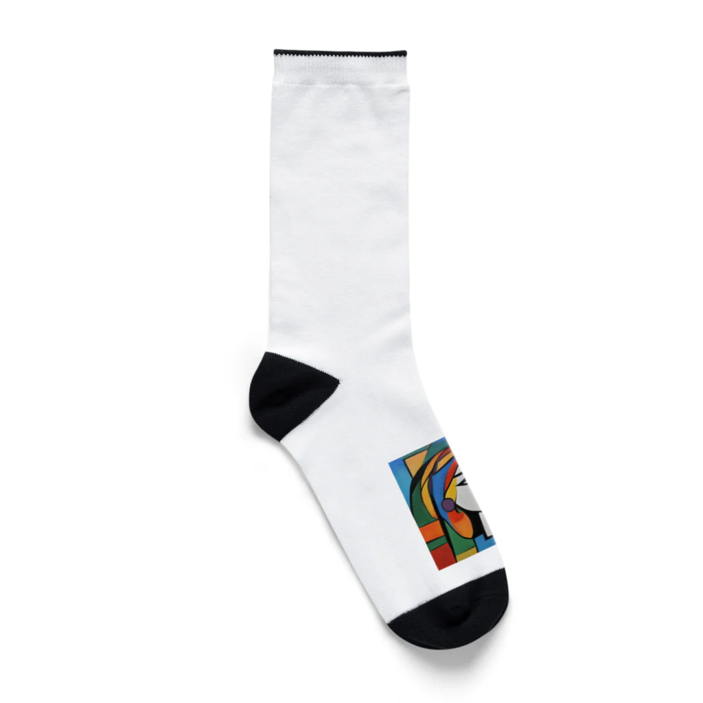 garireoのピカソ風の絵画1 Socks