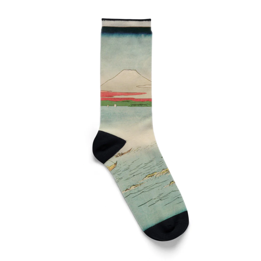 浮世絵屋の広重「冨二三十六景⑰　相州三浦之海上 」歌川広重の浮世絵 Socks