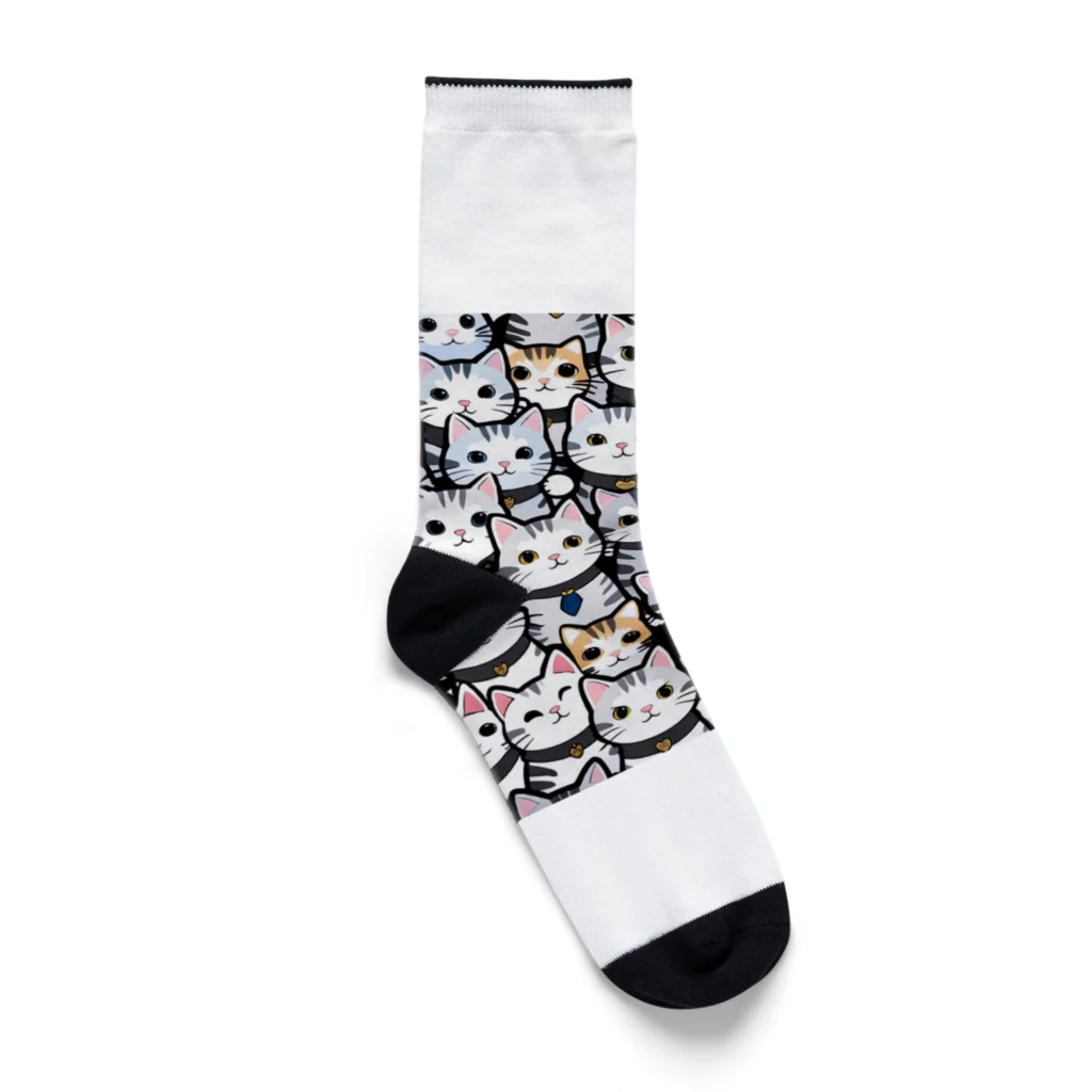 エクレア【eclair】AIイラスト×オリジナルグッズの猫の集まり Socks