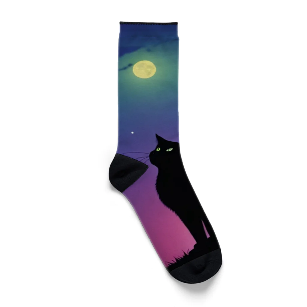 幸運のしっぽの黒猫と不思議な夜 Socks