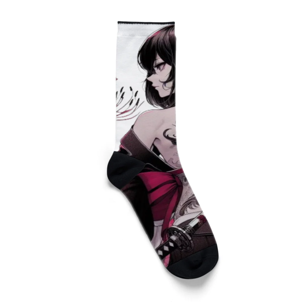 Noir's Cronusの地獄のKatanaGirl Socks