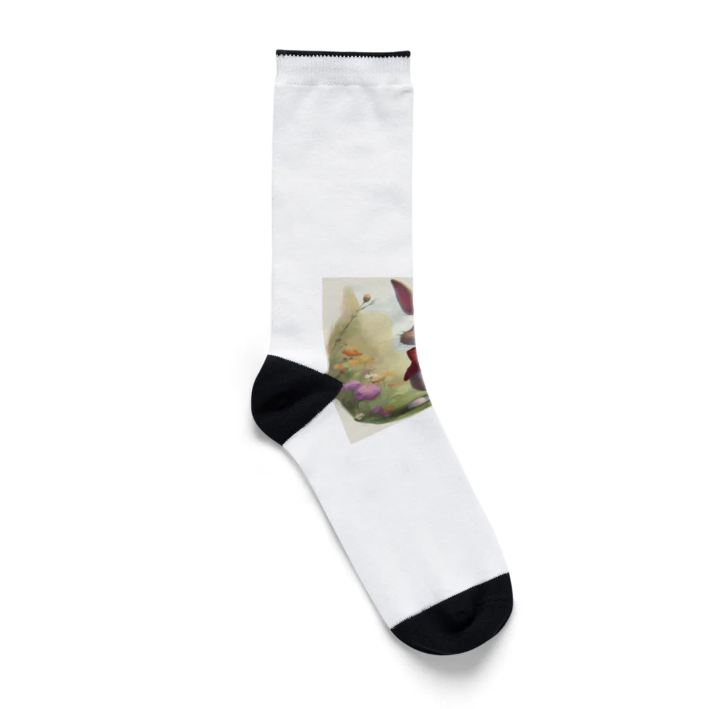 星パンダショップのはりきりうさぎ Socks