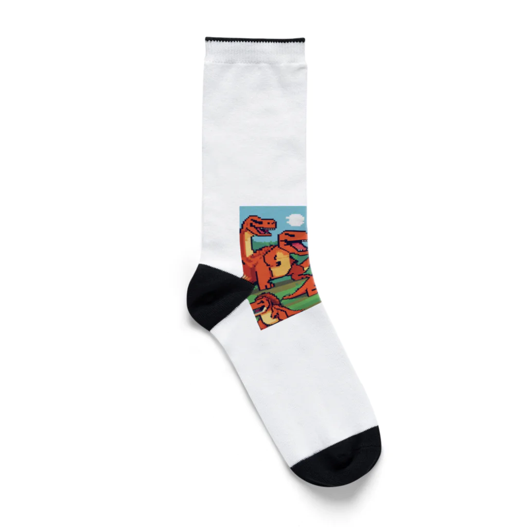 jj2424のティラノサウルス5 Socks