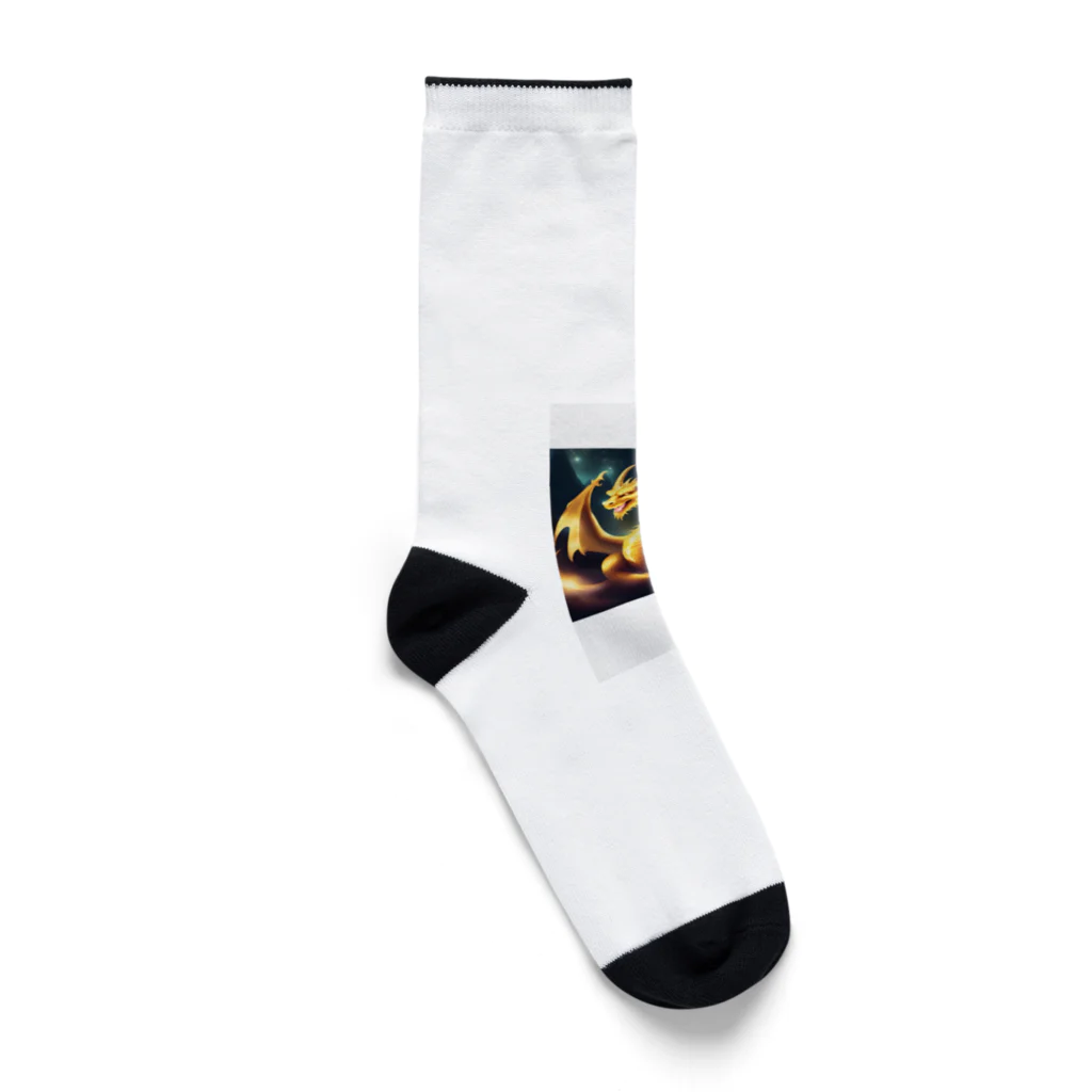 SUZURIの神々しいドラゴン Socks