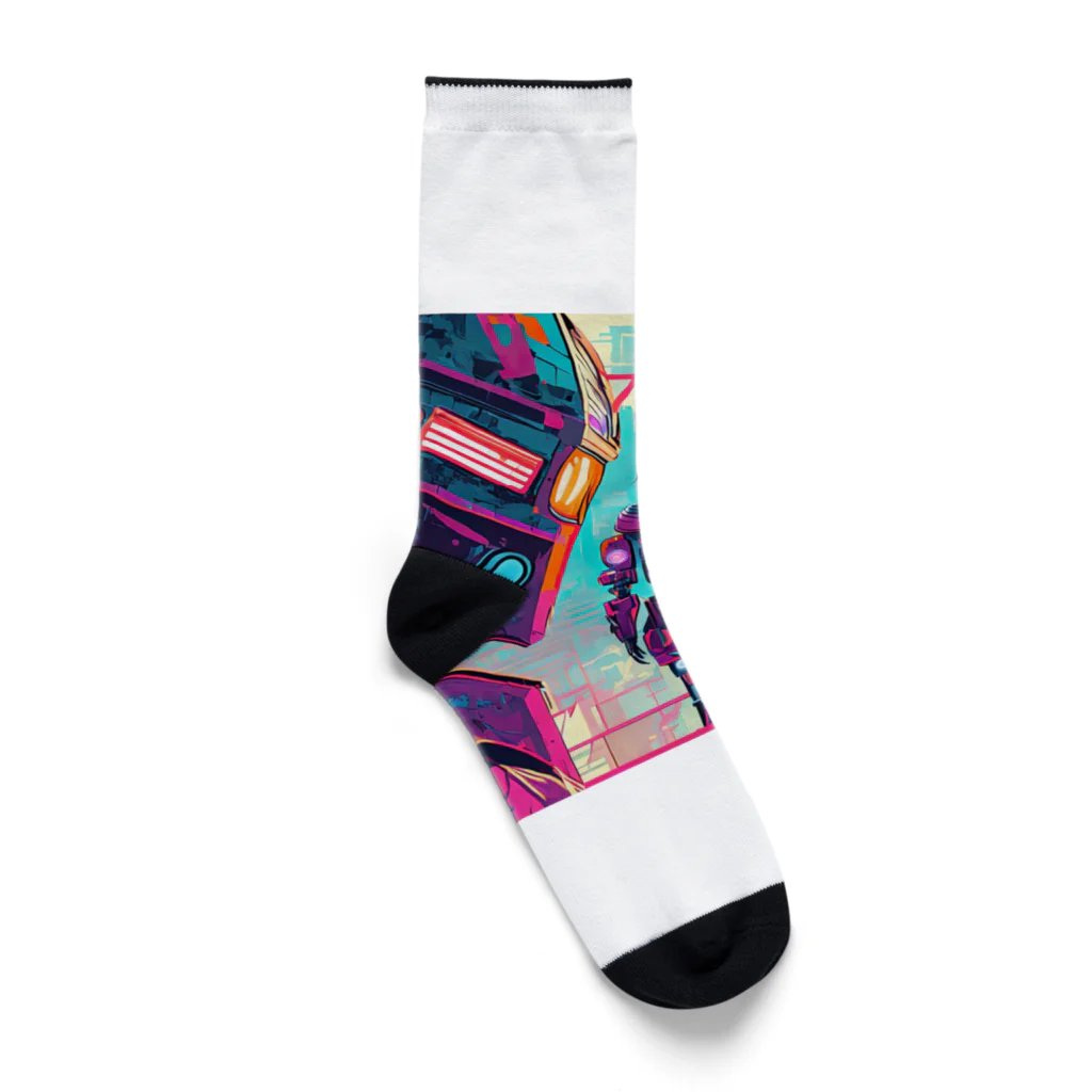 kokoleca_designのTOKYO BOT: 都市探索 Socks