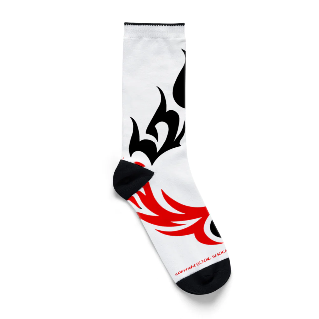 ファンシーTシャツ屋のクールなトライバル炎のタトゥーデザイン Socks