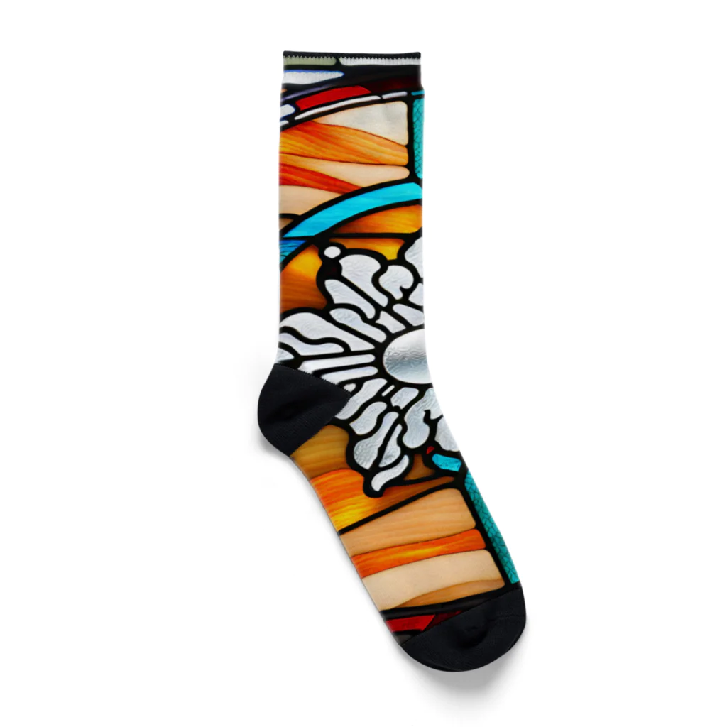 curry&shymeのステンド結晶 Socks