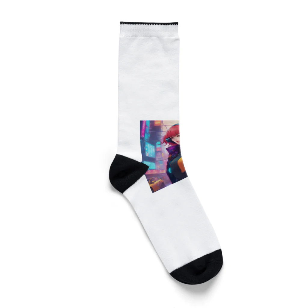 saka7914のサイバー女子 Socks