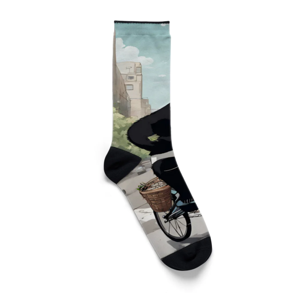 パンダの自転車に乗っているパンダ Socks