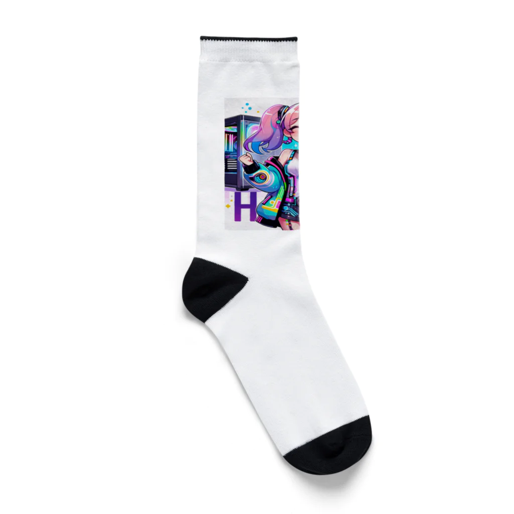 iSysのゲーミング少女ピーシースリー Socks