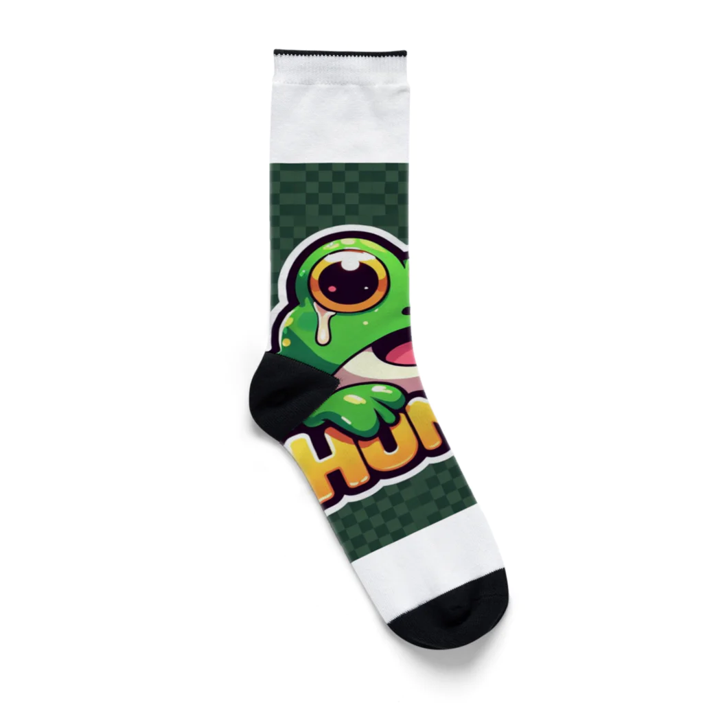 カエルグッズのHUNGRYカエル Socks