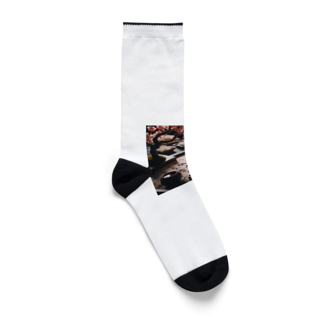 こんばにやの毛筆 Socks