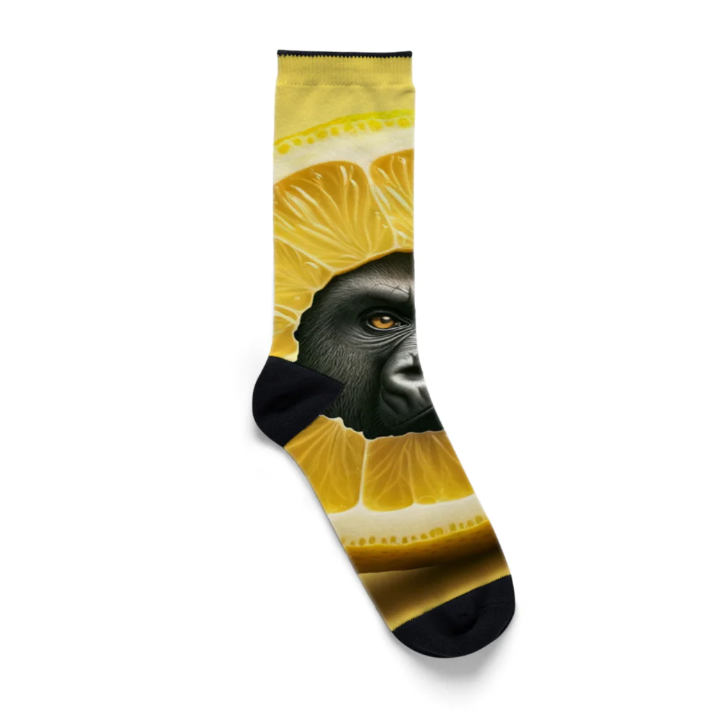 ゴリラショップのThe Mighty Gorilla Lemon  Socks
