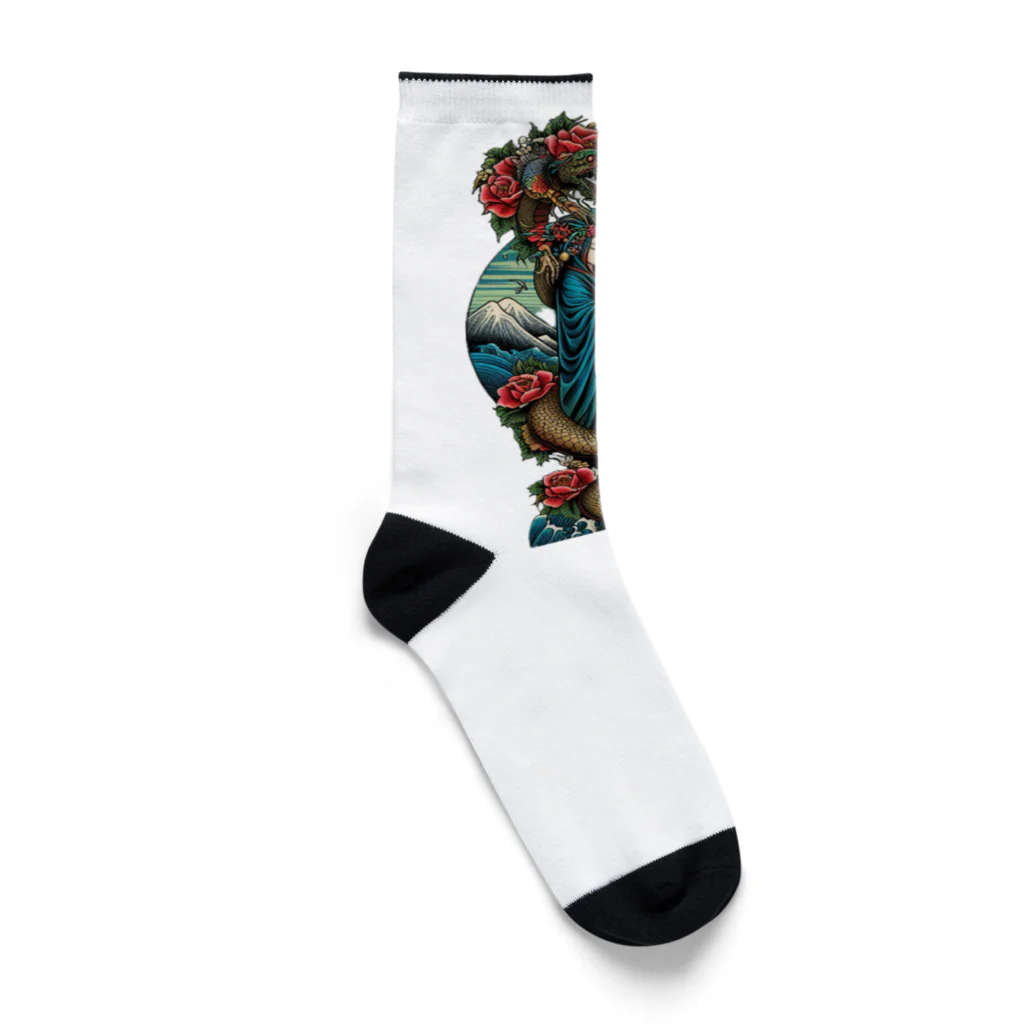 jhondoの龍　天女 Socks