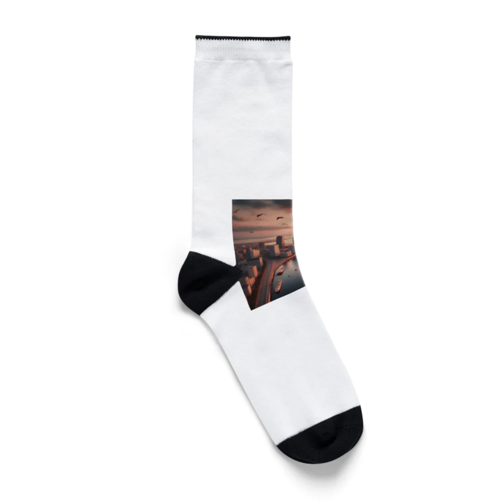 MM24Designの都会の夕暮れ Socks