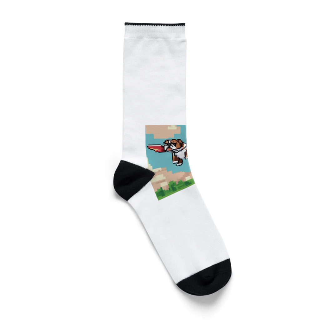 barisukaの空を飛ぶブルドッグ Socks