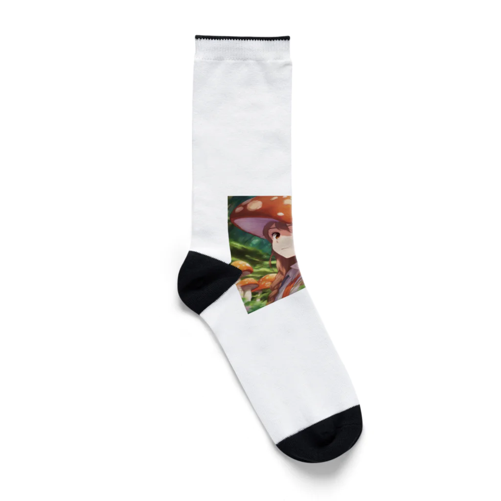 paparamanのキノコ少女 Socks