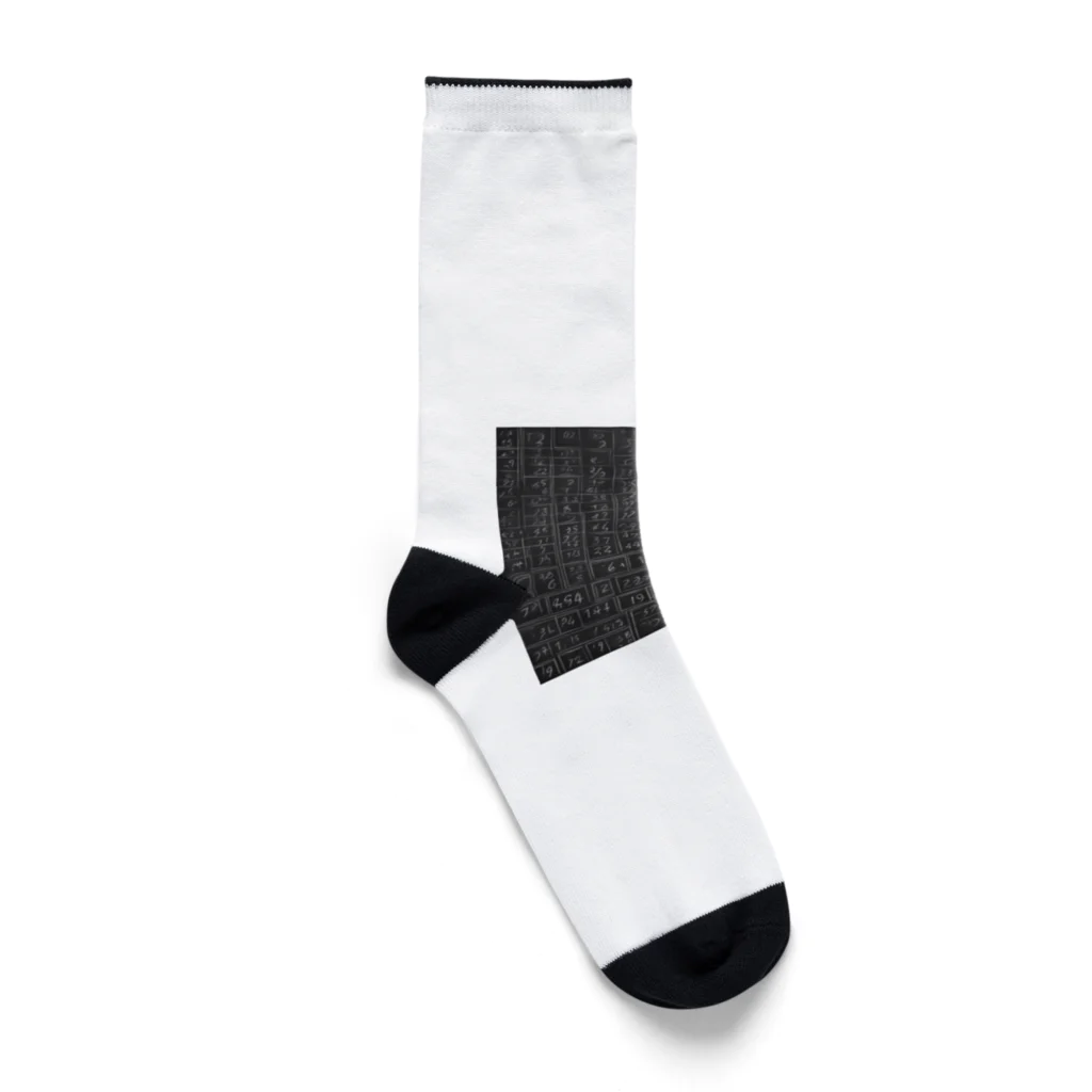 Isaiah_AI_Designの黒板の数字 Socks